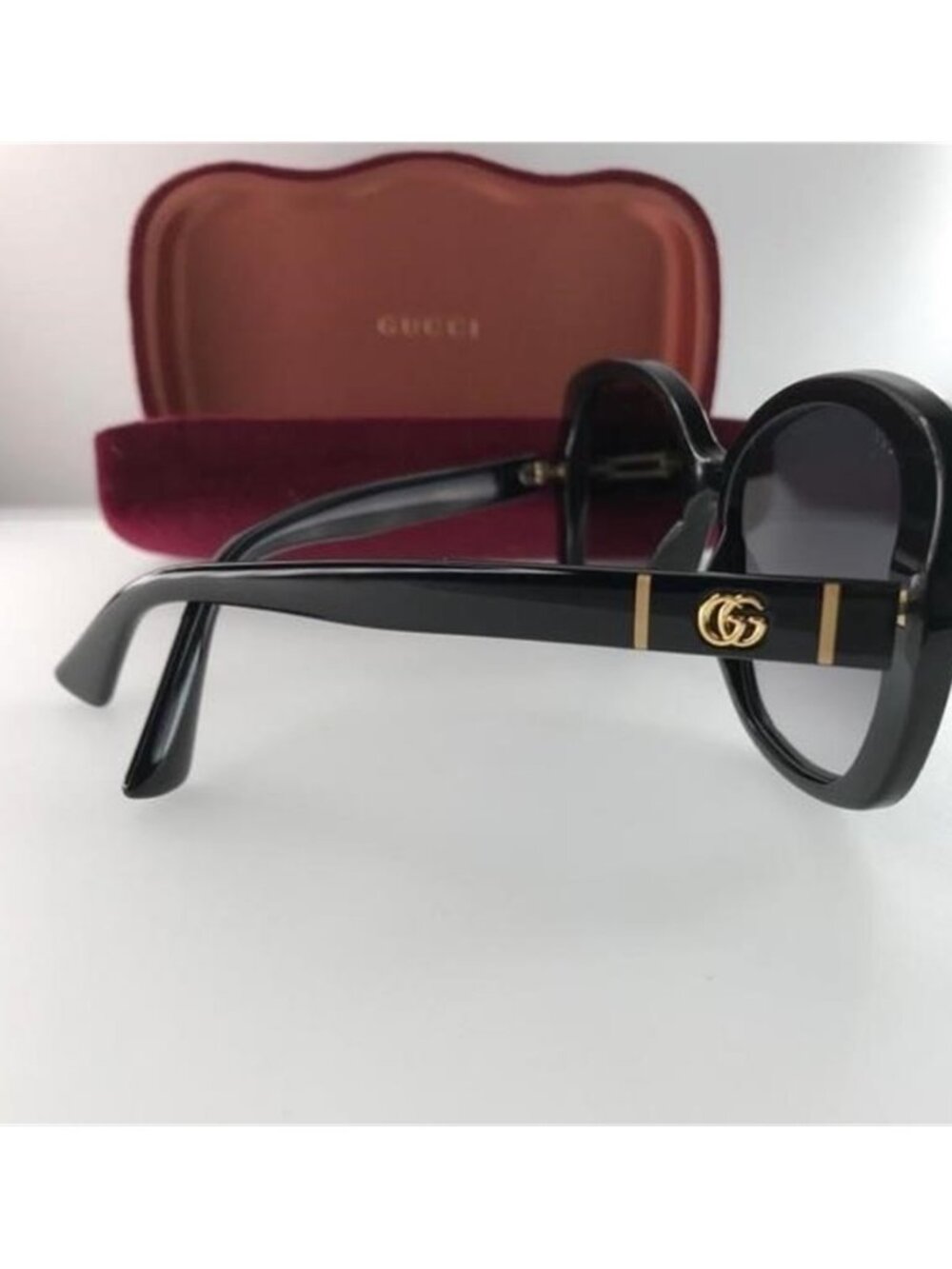 Gucci. Black Ship Same Day Ladies Gg0762s 001 56. Sunglasses - Picture 3 of 12
